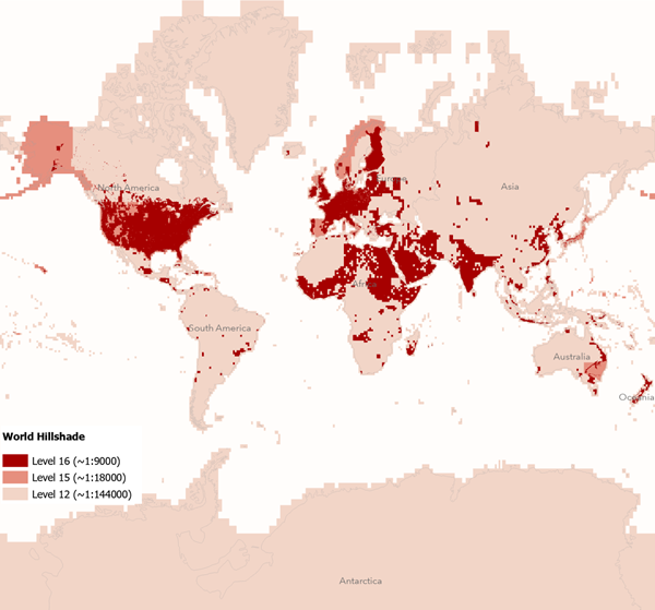 World Hillshade coverage