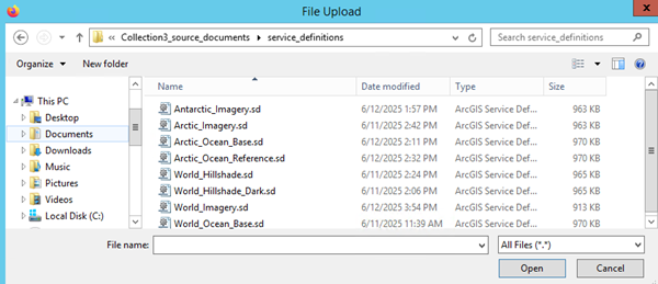 Service definitions from Collection 3