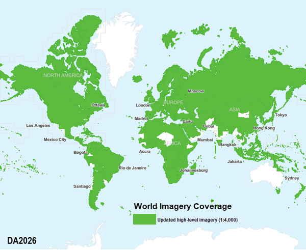Updated coverage for World Imagery Updated coverage for World Imagery