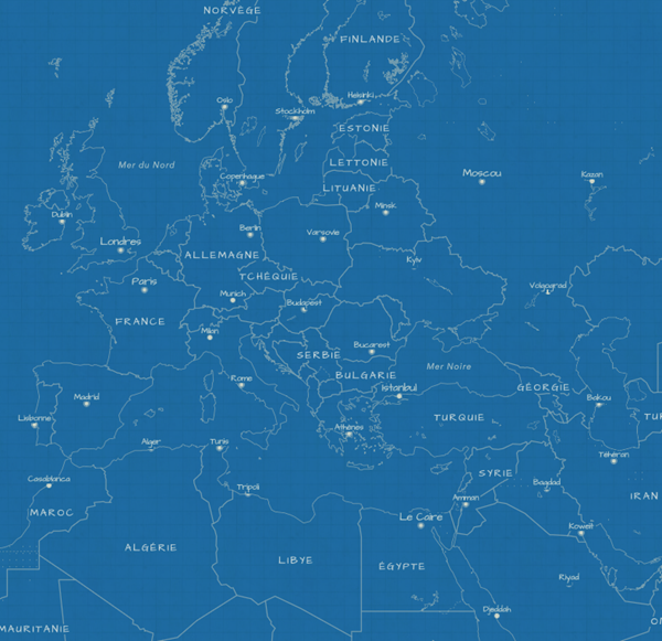 Open Basemap Blueprint style in French