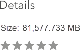Item details showing package size for Open_Vector_Basemap_DA2026_Install.vtpk in ArcGIS Enterprise 11.1, 11.3, and 11.5