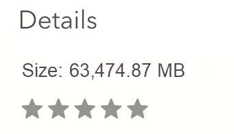 Item details showing package size for OSM_Vector_Basemap_DA2025_Install.vtpk in Enterprise 11.1, 11.2, and 11.3