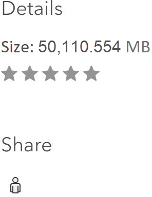 Item details showing package size for the Esri_Vector_Basemap_GCS_DA2026_Install vector tile package in Enterprise 11.x