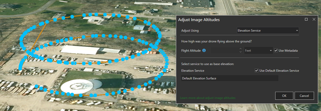 Adjust image altitude for multiple orbits