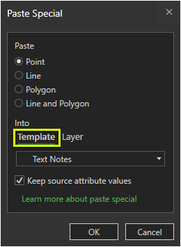 Paste Special, Template Paste Special, Template