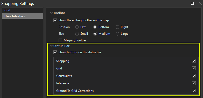 Status Bar settings Status Bar settings