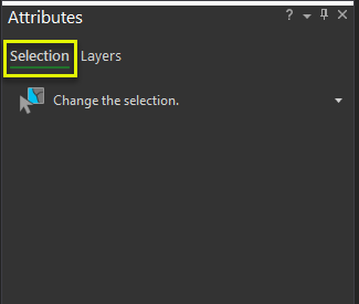 Selection tab Selection tab