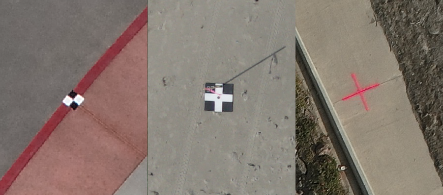 Example ground control targets Example ground control targets