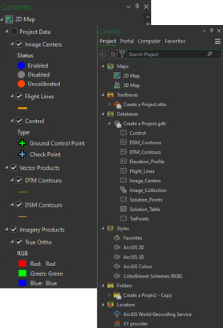 The Contents pane of a map and the Catalog pane The Contents pane of a map and the Catalog pane