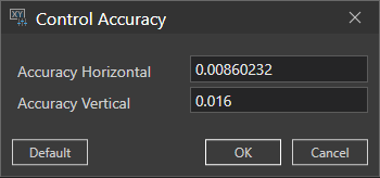 Adjust control accuracy