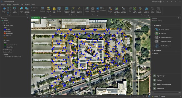 An ArcGIS Drone2Map project An ArcGIS Drone2Map project