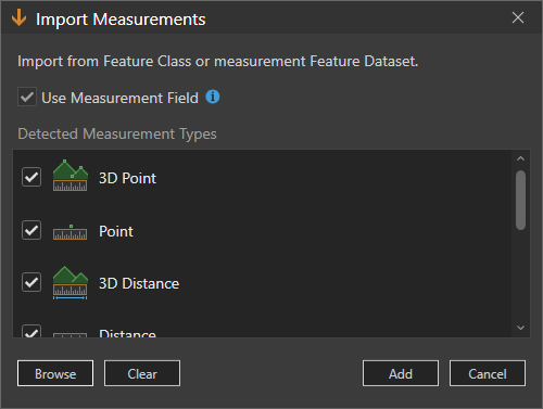 Import Measurements box