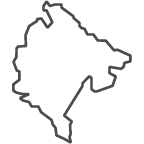 Outline of map of Montenegro