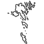 Outline of map of Faroe Islands