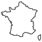 Outline of map of France