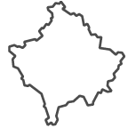 Outline of map of Kosovo
