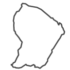 Outline of map of French Guiana
