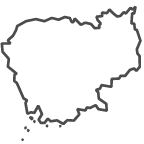 Outline of map of Cambodia