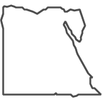 Outline of map of Egypt