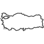 Outline of map of Türkiye