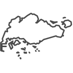 Outline of map of Singapore