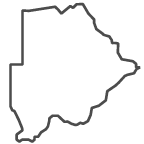 Outline of map of Botswana