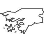 Outline of map of Guinea-Bissau