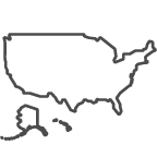 Outline of map of United States
