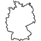 Outline of map of Germany