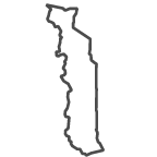 Outline of map of Togo