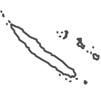 Outline of map of New Caledonia