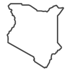 Outline of map of Kenya