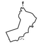 Outline of map of Oman