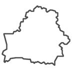 Outline of map of Belarus