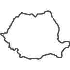 Outline of map of Romania