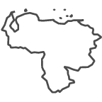 Outline of map of Venezuela