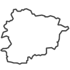 Outline of map of Andorra