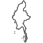 Outline of map of Myanmar