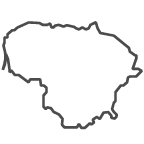 Outline of map of Lithuania