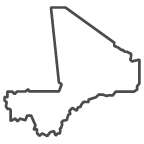 Outline of map of Mali