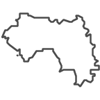 Outline of map of Guinea
