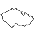 Outline of map of Czech Republic