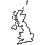Outline of map of United Kingdom