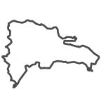 Outline of map of the Dominican Republic