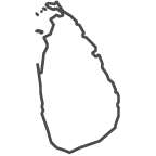 Outline of map of Sri Lanka