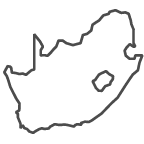 Outline of map of South Africa
