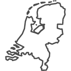 Outline of map of Netherlands