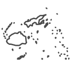 Outline of map of Fiji