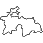 Outline of map of Tajikistan