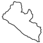 Outline of map of Liberia